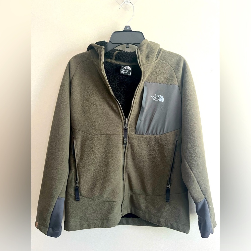 Boys North Face Full-Zip Hooded Fleece Jacket